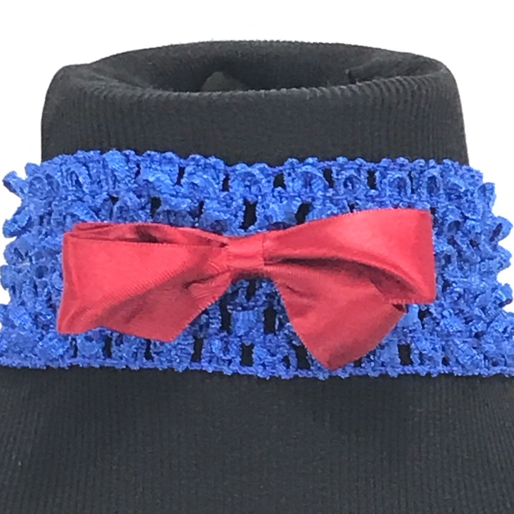 Headwarp and Hair Clip, Blue, Red